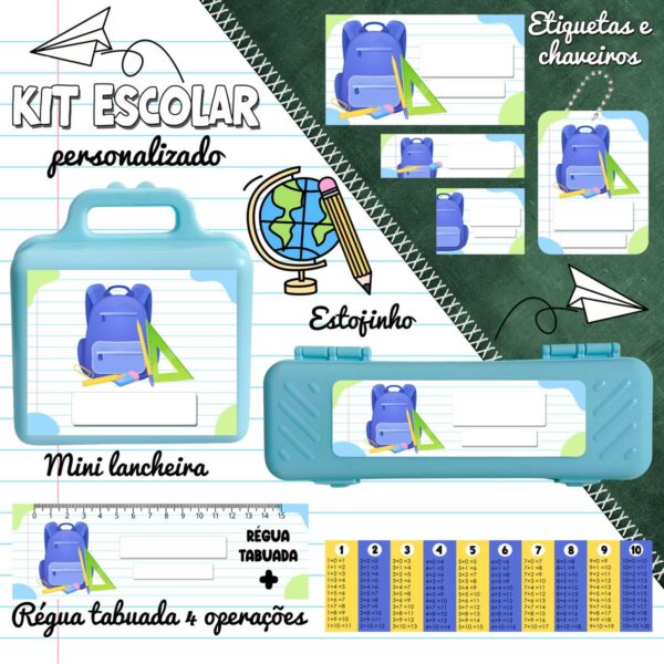 Kit Etiquetas Escolares Meninas e Meninos