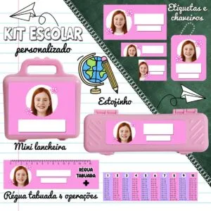 Kit Etiquetas Escolares Meninas e Meninos 37 Kit Etiquetas Escolares Meninas e Meninos
