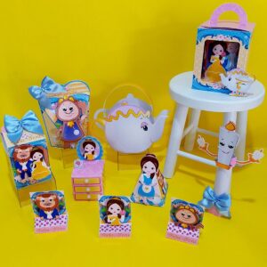 kit festa a bela e a fera cute arquivo digital aniversario infantil 1