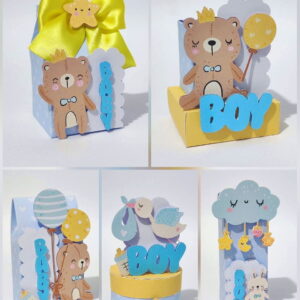 Kit Digital Chá de Bebê Urso com Arquivo Studio e PDF 28 kit festa baby urso cha de bebe studio e pdf
