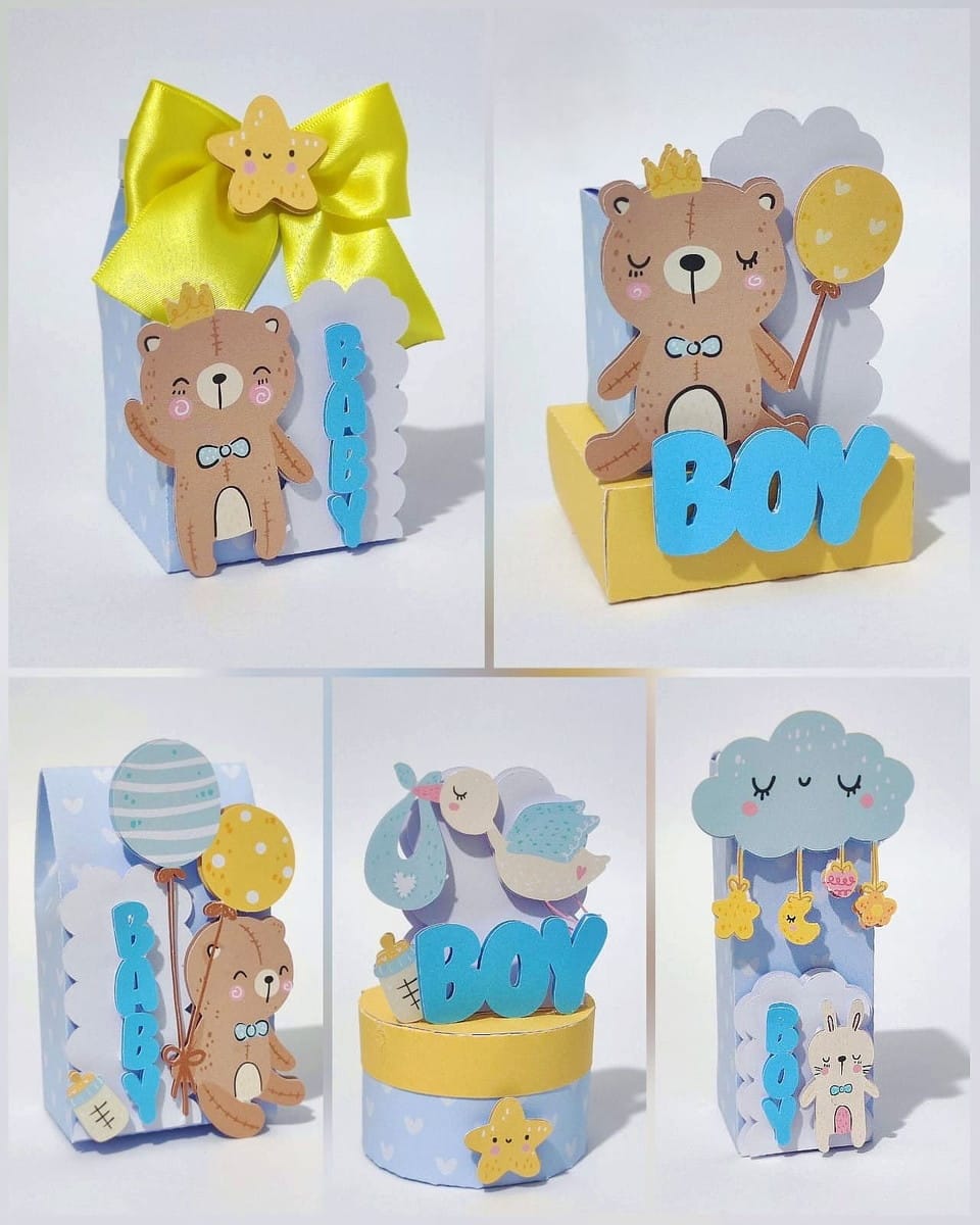 Kit Digital Chá de Bebê Urso com Arquivo Studio e PDF 1 Kit Digital Chá de Bebê Urso com Arquivo Studio e PDF