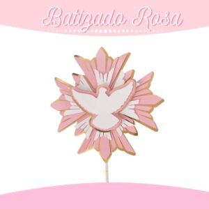 kit festa batizado rosa arquivo digital papelaria personalizada