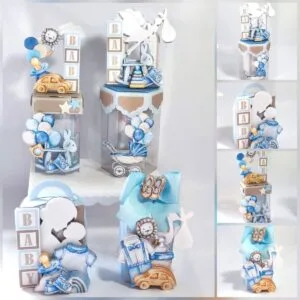 Kit Festa Chá de Bebê Menino Luxo - Studio e pdf 32 Kit Festa Chá de Bebê Menino Luxo - Studio e pdf