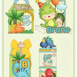 Kit Digital Festa Dinossauros Arquivo Studio e PDF 5 kit festa dinossauros arquivo digital studio e pdf
