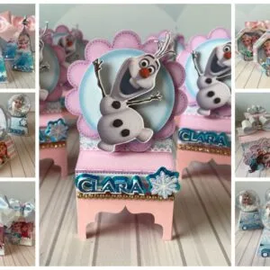 Kit Festa Frozen Rosa E Azul - Arquivo Digital