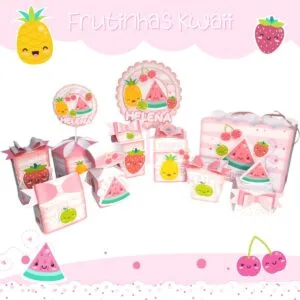 Kit Festa Frutas Kwaii - Arquivo Digital 19 Kit Festa Frutas Kwaii - Arquivo Digital