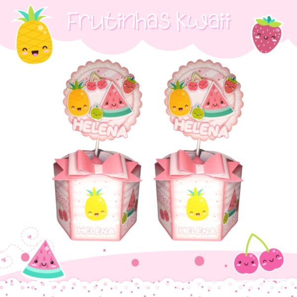 Kit Festa Frutas Kwaii - Arquivo Digital