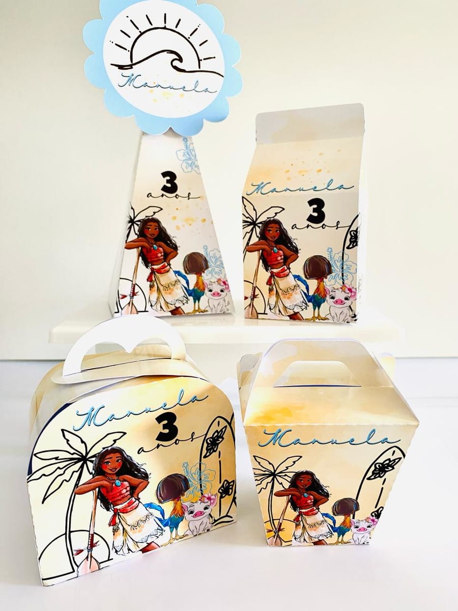 Kit Digital Festa Moana para Imprimir e Recortar 1 Kit Digital Festa Moana para Imprimir e Recortar
