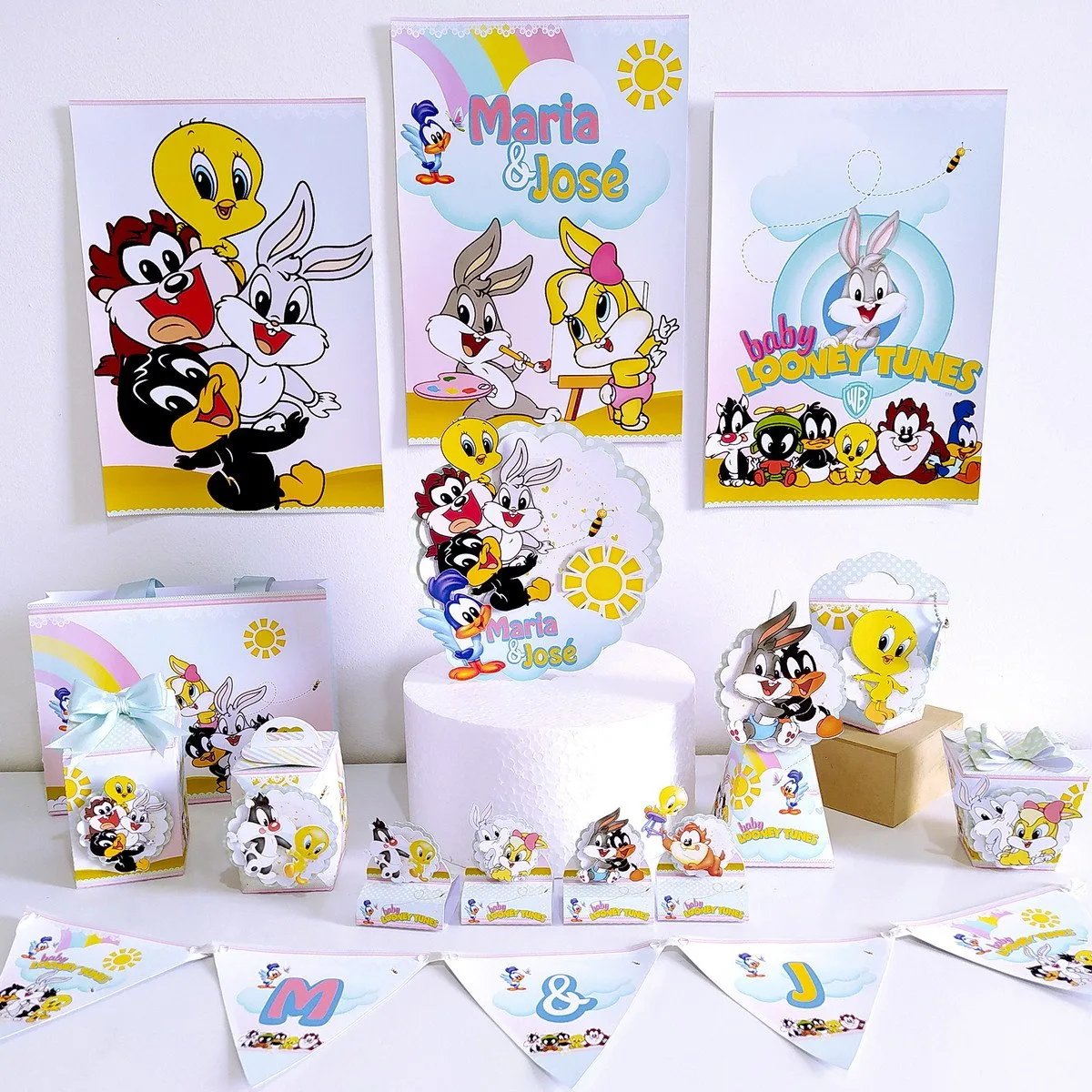 Kit Festa Pronta Looney Tunes Baby - Arquivo Digital