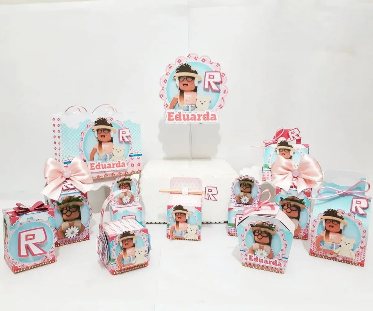 Kit Festa Roblox Menina - Arquivo Digital