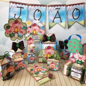 kit festa so um bolinho 3 porquinhos arquivo digital papel e scrapbook