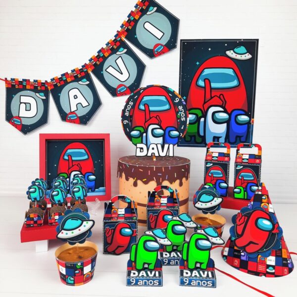 Kit Festa Só um bolinho Amoung Us - Arquivo Digital