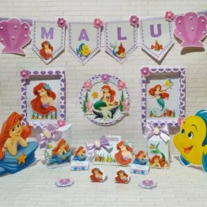Kit Festa Só um bolinho Ariel -Arquivo Digital 5 Kit Festa Só um bolinho Ariel -Arquivo Digital