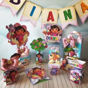 Kit Festa Só um bolinho Dora Aventureira - Arquivo Digital