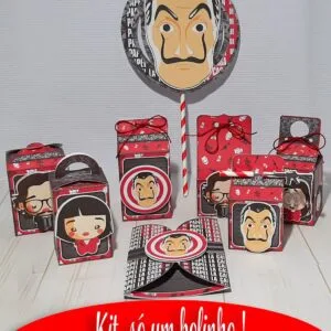 Kit Festa Só um bolinho La Casa Papel - Arquivo Digital 25 Kit Festa Só um bolinho La Casa Papel - Arquivo Digital