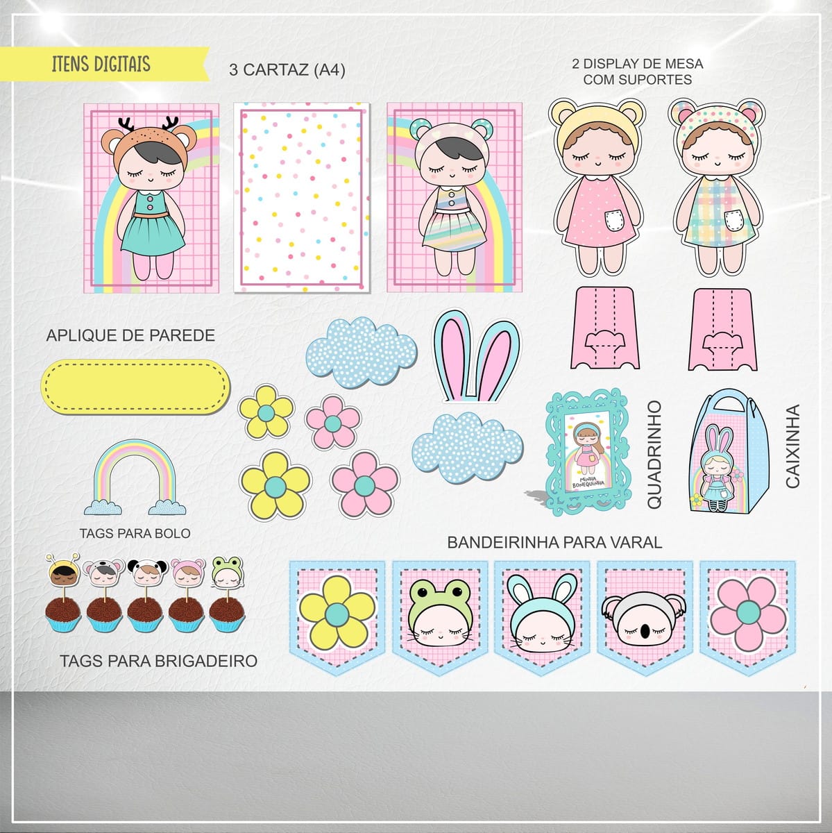 Kit Festa Só Um Bolinho Metoo Doll em Studio e PDF 2 Kit Festa Só Um Bolinho Metoo Doll em Studio e PDF - Imagem 2