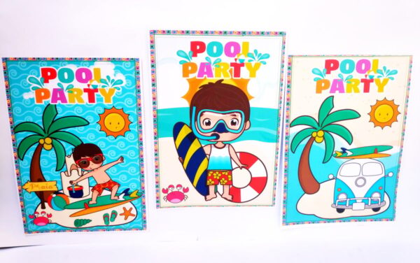 Kit Festa Só um bolinho Pool Party Menino - Arquivo Digital