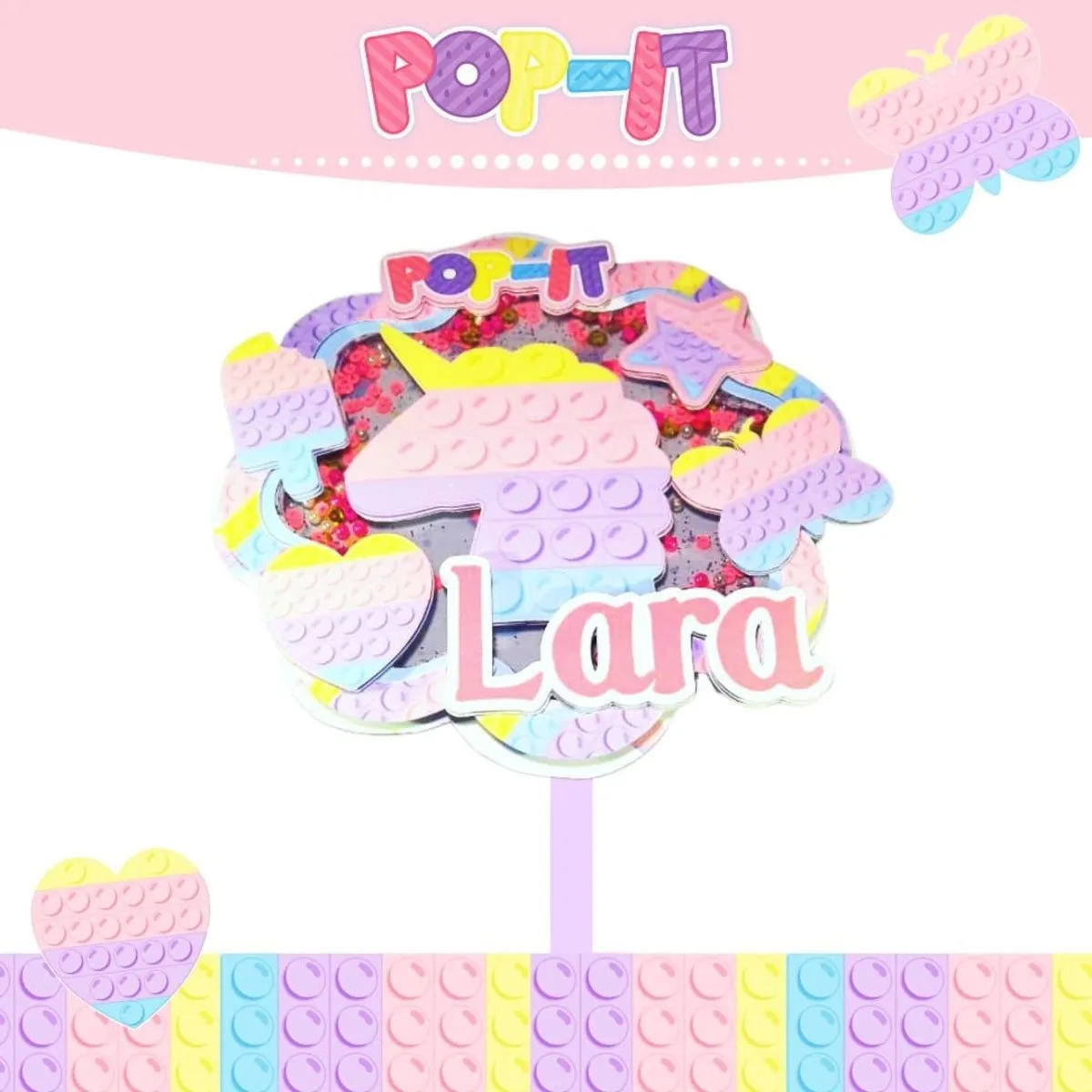 Kit Festa Só um bolinho Pop It - Arquivo Digital 4 Kit Festa Só um bolinho Pop It - Arquivo Digital - Imagem 4
