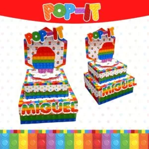 Kit Festa Só um bolinho Pop It Colorido - Arquivo Digital 6 Kit Festa Só um bolinho Pop It Colorido - Arquivo Digital