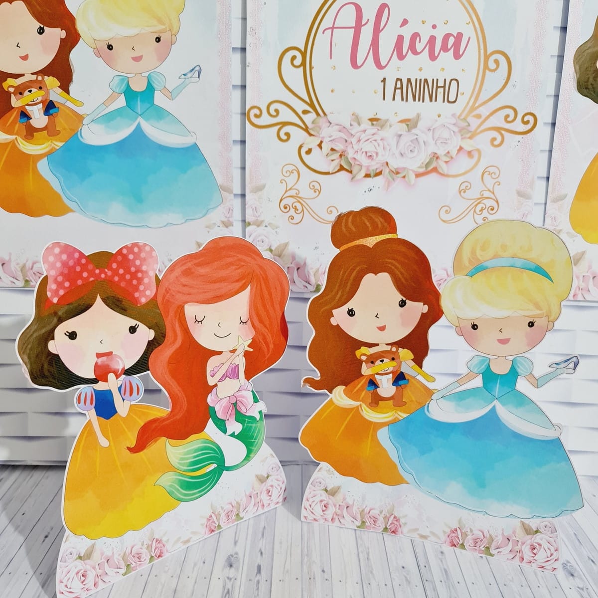 Kit Digital Festa Princesas Cute com Nome Personalizável 2 Kit Digital Festa Princesas Cute com Nome Personalizável - Imagem 2