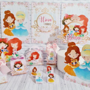 kit festa so um bolinho princesas cute arquivo digital