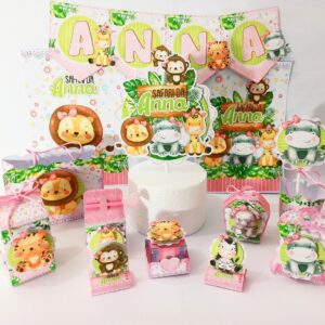 kit festa so um bolinho safari menina arquivo digital impressao