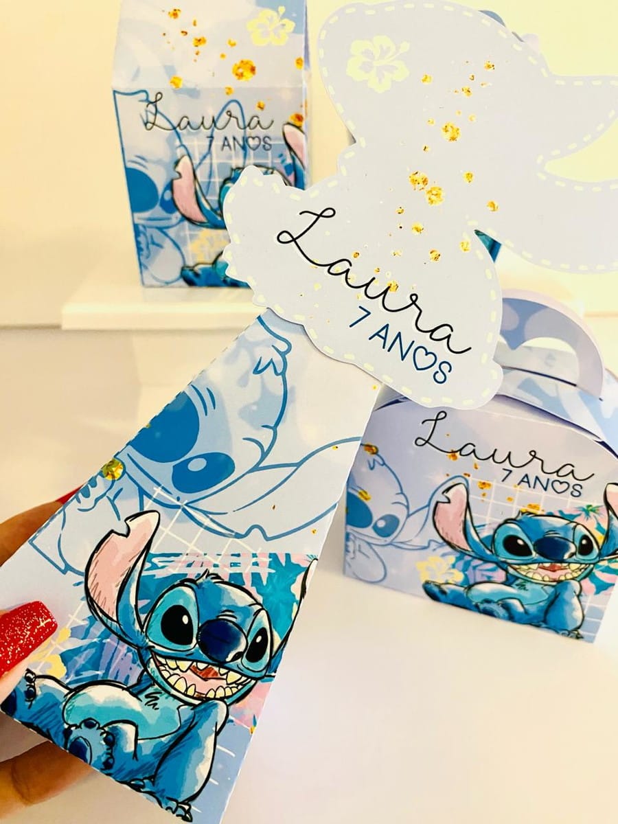 Kit Digital Festa Stitch com Arquivo Studio e PDF Editável 4 Kit Digital Festa Stitch com Arquivo Studio e PDF Editável - Imagem 4
