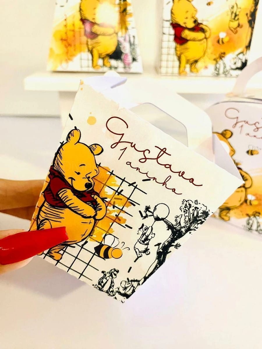 Kit Festa Ursinho Pooh em Studio e PDF para personalizar 3 Kit Festa Ursinho Pooh em Studio e PDF para personalizar - Imagem 3