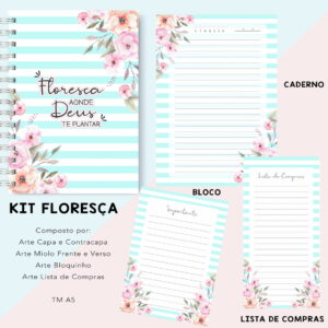 Kit Floresça Azul - Arquivo Digital