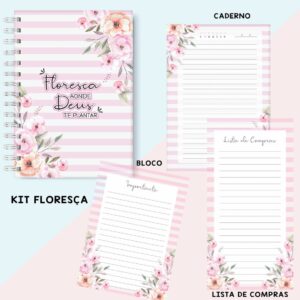 Kit Floresça Rosa - Arquivo Digital