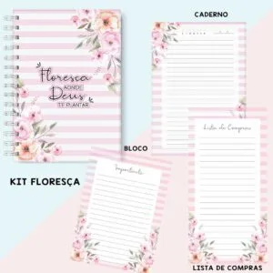Kit Floresça Rosa - Arquivo Digital