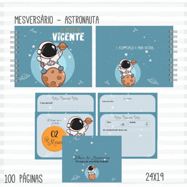 Kit Maternidade Astronauta Menino - Arquivo Digital