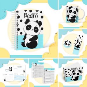Kit Maternidade Panda Menino - Arquivo Digital
