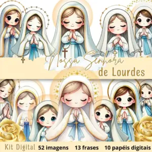Kit Nossa Senhora de Lourdes PNG Sublimação Digital 14 Kit Nossa Senhora de Lourdes PNG Sublimação Digital