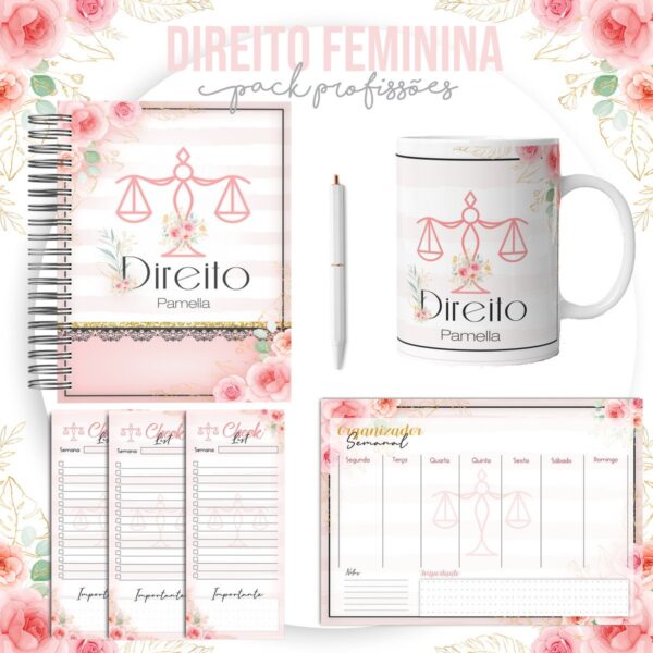 Kit para Encadernação Direito Feminino - Arquivo Digital