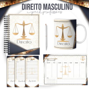 kit para encadernacao direito masculino arquivo digital