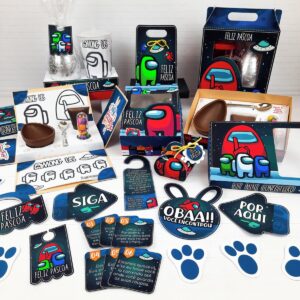 kit pascoa among us arquivo digital papelaria personalizada