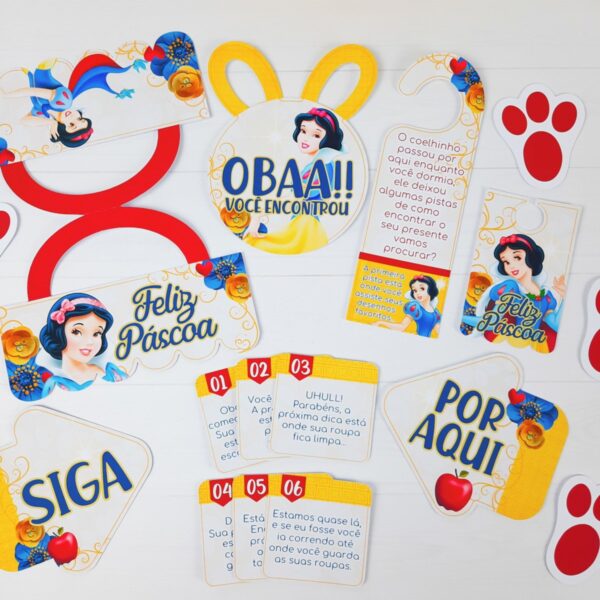 Kit Páscoa Branca de Neve - Arquivo Digital