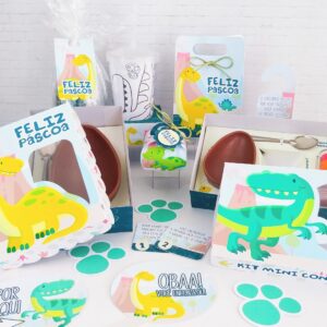 kit pascoa dinossauros arquivo digital papel e scrapbook