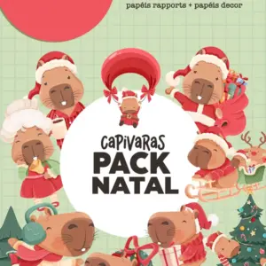 Kit Png Capivara Natalino Para Artesanato E Scrapbooking 2