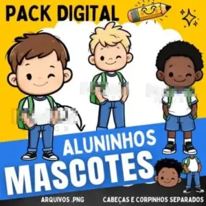 Kit Png Mascotes Estudantis Para Personalizacao De Materiais 8
