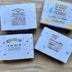 Kit Professores Caixa em Papel com Etiqueta Decorativa