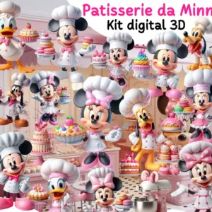 Kit Scrapbook Minnie Confeitaria Png Fundo Transparente 2