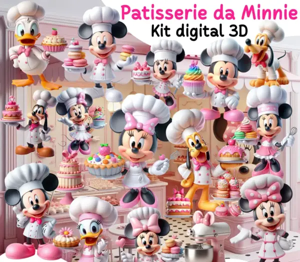 Kit Scrapbook Minnie Confeitaria Png Fundo Transparente 2
