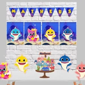 Kit Só um Bolinho Babyshark - Arquivo Digital 15 Kit Só um Bolinho Babyshark - Arquivo Digital