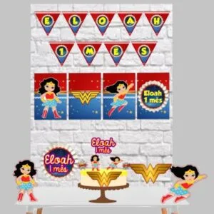 Kit Só um Bolinho Mulher Maravilha - Arquivo Digital 15 Kit Só um Bolinho Mulher Maravilha - Arquivo Digital