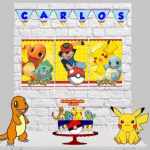 Kit Só um Bolinho Pokemon - Arquivo Digital