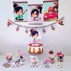 Kit Só um bolinho Princesa Vanellope - Arquivo Digital 6 Kit Só um bolinho Princesa Vanellope - Arquivo Digital