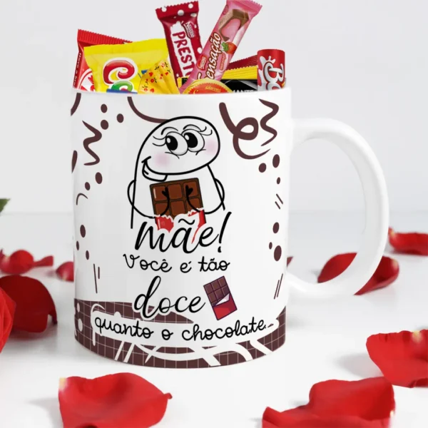Kits de Arte para Caneca Dia das Mães - Sabor Chocolate Flork
