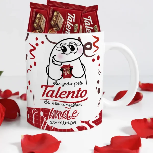 Kits de Arte para Caneca Dia das Mães - Sabor Chocolate Flork